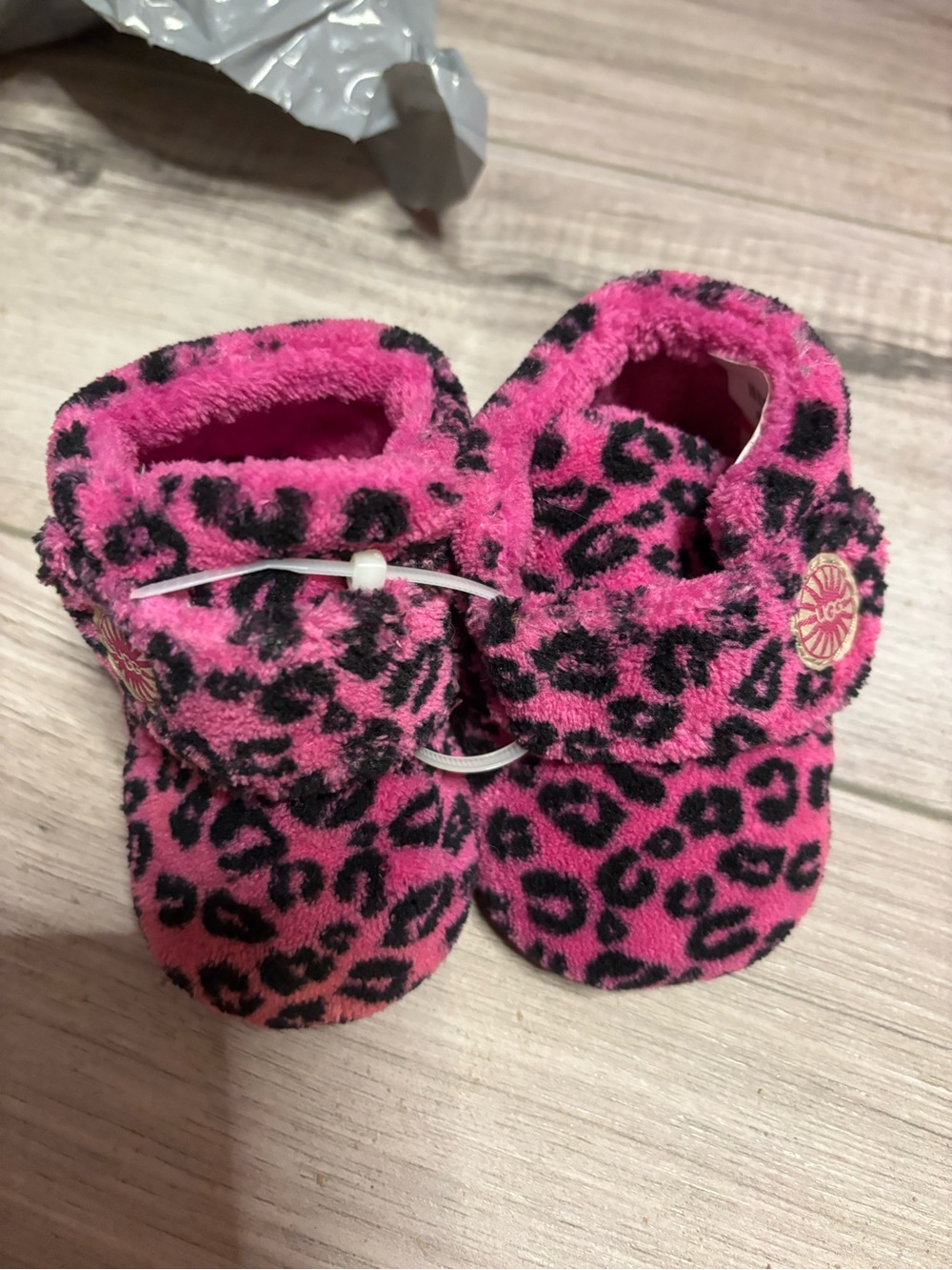 UGG Hot Pink and Black Leopard Baby Booties